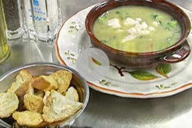 Zuppa di Broccolo de Bassan con formaggio Morlacco del Grappa