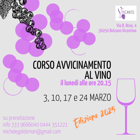 CORSO DI AVVICINAMENTO AL VINO