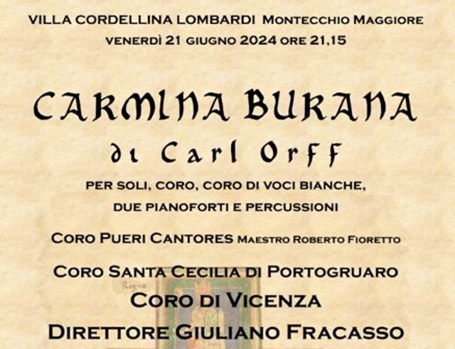 CARMINA BURANA DI CARL ORFF